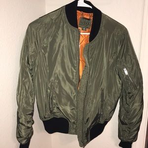 Green bomber jacket